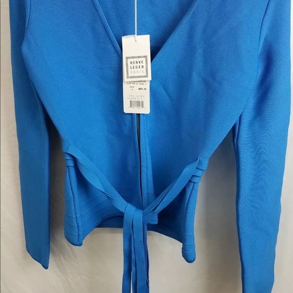 Herve Leger Blue Top with Band - Picture 8 of 11